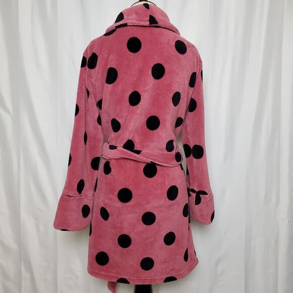 Pink Victoria's Secret Polka Dot Bathrobe SZ XS - Picture 2 of 3